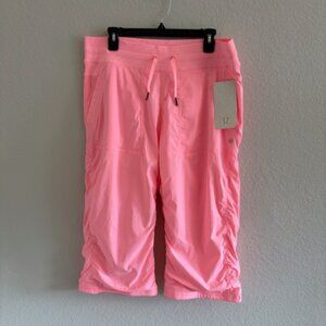 NWT Lululemon Dance Studio Crop Bleached Coral Size 12 Drawstring Y2K
